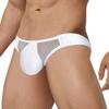 Men Briefs Low Waist Solid Color Thongs Solid Color Mesh Yarn Splicing Ultra Thin Sexy Briefs Breathable Underwear