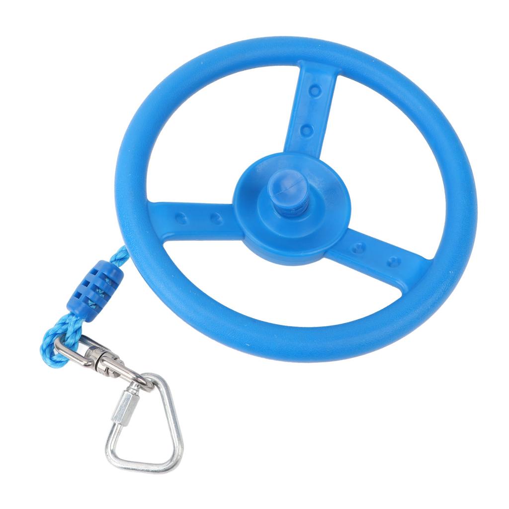Kids Gym Rotating Wheel Portable Swing Monkey Wheel Set with Rope for Outdoor Indoor Park Blue