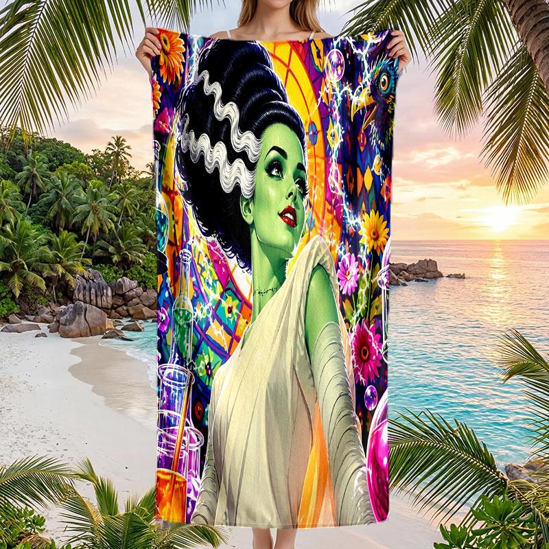 Large Beach Towel Quick Dry Absorbent Towel For Beach IndoorBride of Frankenstein