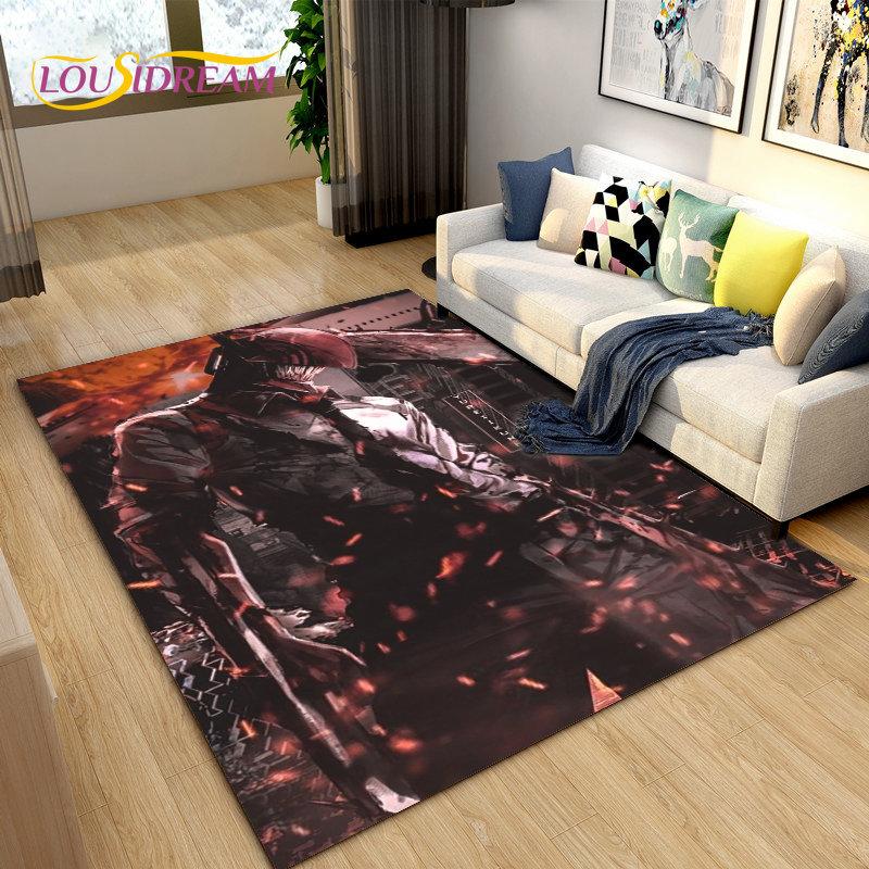 3D Chainsaw Man Anime Denji Cartoon Area Rug, ковер для гостиной, спальни, дивана, коврика, украшения, детский нескользящий напольный коврик