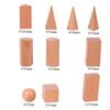 10Pcs Wood Geometric Solids Elementary Children Kid Geometry Learning Toys