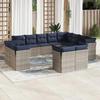 VidaXL Garden Lounge Set with Cushions 12 Pcs, Patio Sofas, Outdoor Furniture Set, Modern, Grey 3218531