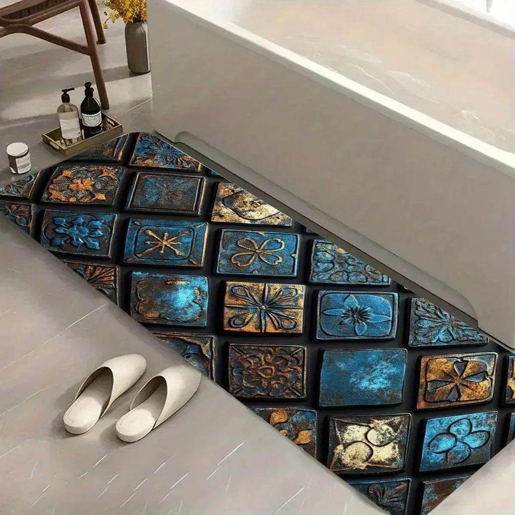 1PC Rainbow Pattern Kitchen Rugs Non-Slip Home Door Mats Pop design Bathroom Rug Bath Mat Carpet for Home Sink Laundry Decor