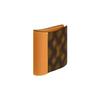 Louis Vuitton Slender Brand Pattern Distressed Metal Trim Coated Canvas And Leather Wallet Men wallet Brown M81583