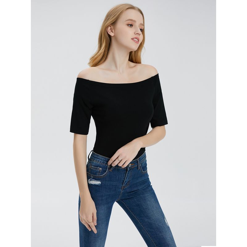 Fashion off-Shoulder T-shirt for Women 2025 New Arrival Summer Inner Match Sexy Elegant Slim Looking Tops Bottoming Shirt Fashion