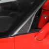 For Chevrolet Corvette C6 2005-2013 Soft Carbon Fiber Car A-pillar Triangular Cover Trim Sticker Car