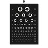Visual Acuity Eye Exam Chart Posters and Prints Vision Test Tables Canvas Painting Classroom Study Wall Art Picture Decor Cuadro