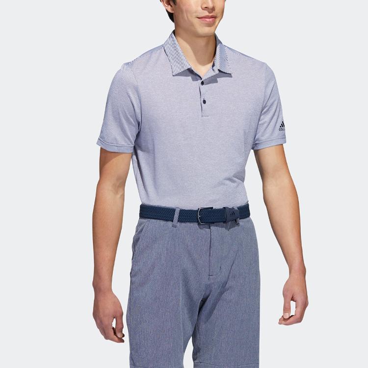 Adidas Рубашка поло в полоску Ottoman, мужская рубашка поло, темно-синяя HR9072