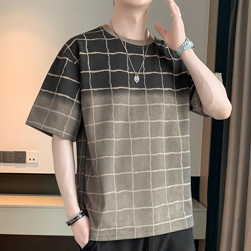 Футболка большого размера с коротким рукавом и большим животом, свободная, большого размера, с коротким рукавом, одежда для мужчин с избыточным весом