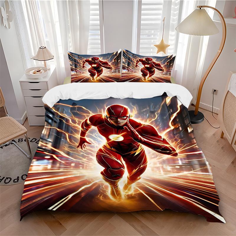 3pcs Flash Speed Bedding Set, Soft Polyester Duvet Cover and Pillowcases Machine Washable Seasons all suitable & Guest Room Decor270