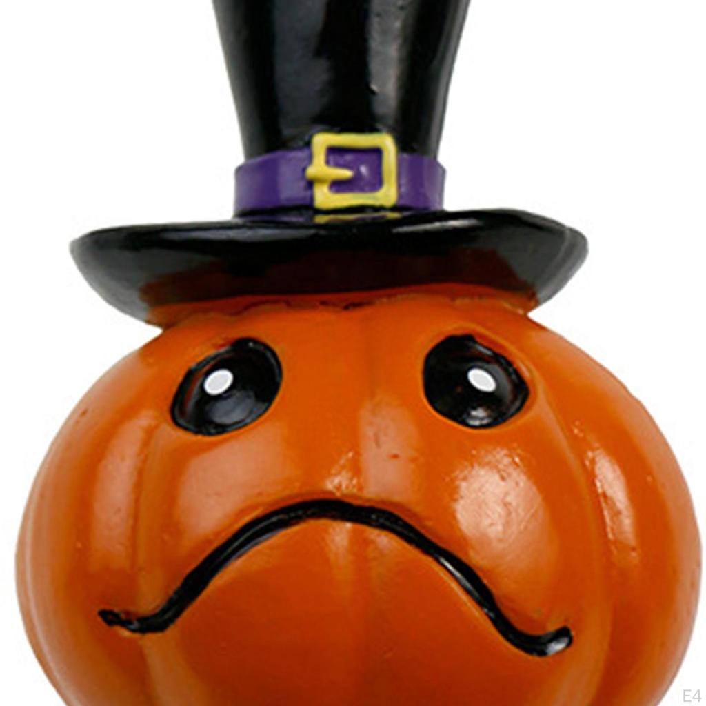 Halloween Pumpkin Decoration Decorative Statue Resin Table Centerpiece Ornament Tabletop for Home