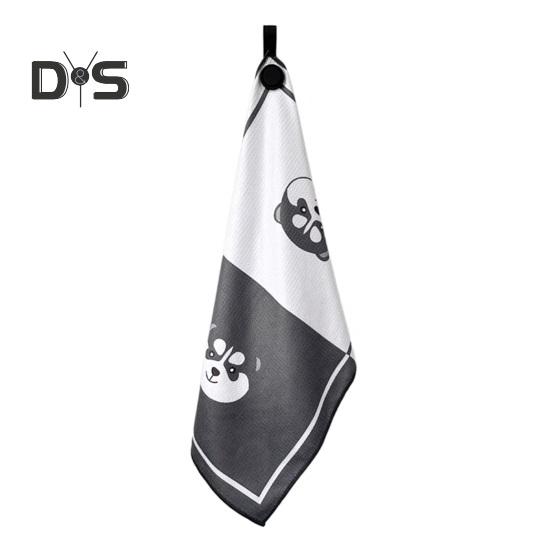 Магнитное полотенце для гольфа с сильным магнитом, вафельная сумка для гольфа из микрофибры, полотенце для гольфа с принтом, чистящее средство для мячей для гольфа