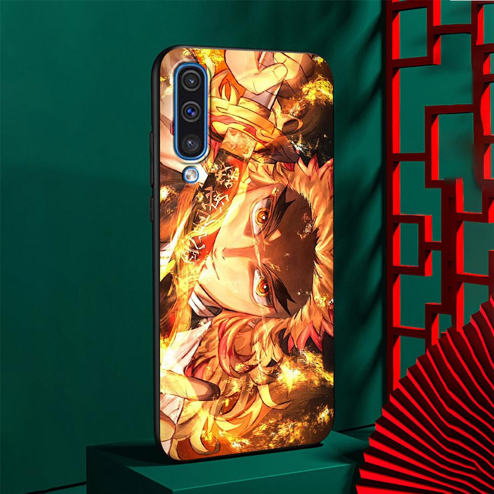 Чехол для Samsung Galaxy A50 A10 A70 A30 A20e A40 A20s A10s A10e A90 5G A80 A7 A9 с рисунком из аниме «Убийца демонов» из мягкого черного цвета