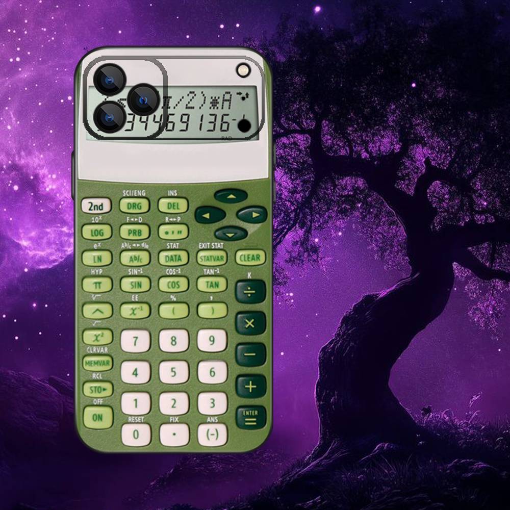 Printed Art Calculator Phone Case For iPhone 17,16,15,14,13,12,11,Pro,Max,Plus,E,Air,Mini Protective TPU Cover