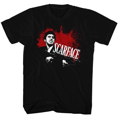ВИНТАЖНАЯ Футболка SCARFACE с принтом, Национальная мода, Свободная, С небольшим вырезом, Повседневная, С коротким рукавом, Высококачественная, Люксовый бренд, Летние топы