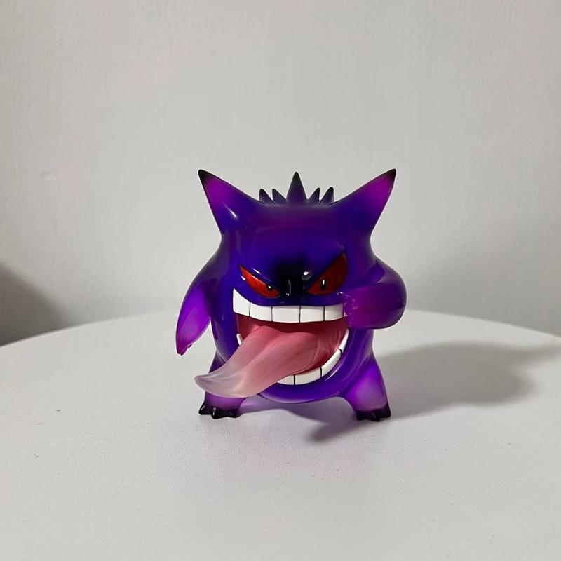 9cm Pokemon Gengar Figure Transparent Model, Cute Anime PVC Action Figurine for Room Decoration Collection Gift for Fans