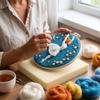 Набор для валяния из шерсти для начинающих с пяльцами, DIY-картина из шерсти, Декор для дома
