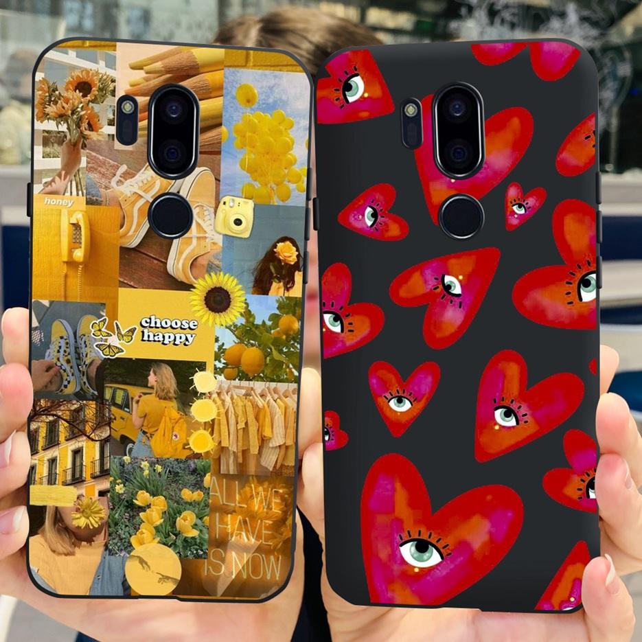 For LG G7 thinQ Case G710EM LM-G710 G710 Luxury Painted Cover Soft Silicone Phone Cases For LG G7 ThinQ Back Covers 6.1'' Bumper