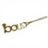 Great GUCCI clip Logo design rhinestone hair accessory gold Women 729104 Used