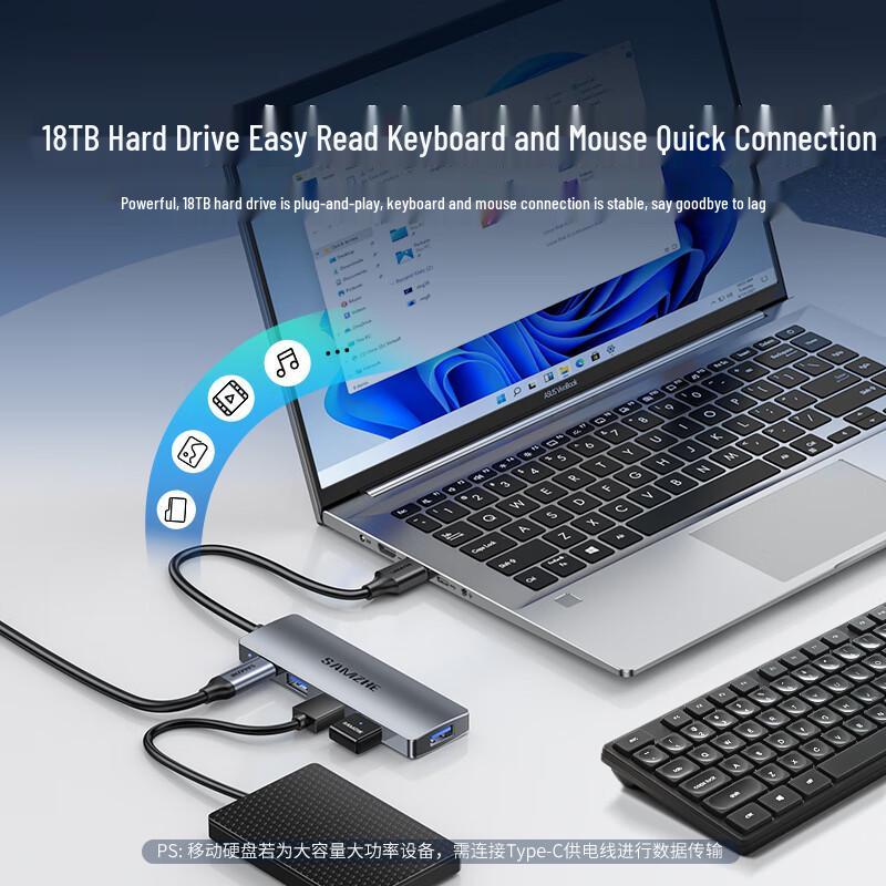 Высокоскоростной USB 3.2 хаб на 4 порта Shan Ze для ноутбуков