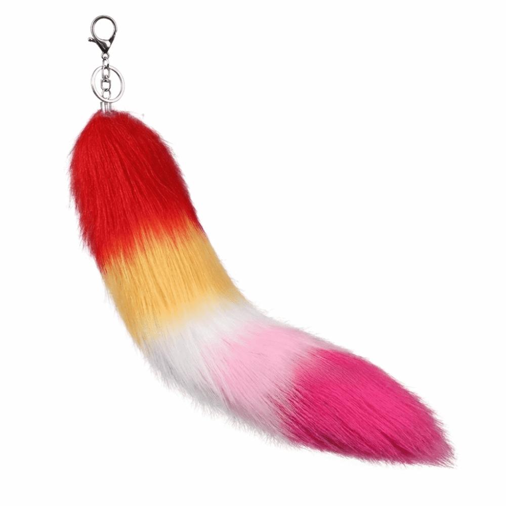 Bags Charm Plush Tail Keychain Pompoms Fur Pendant Keyring Animal Tail Keychain Car Keyring