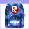 Прочный холщовый рюкзак Roblox для мальчиков со звездным дизайном и вместительным отделением