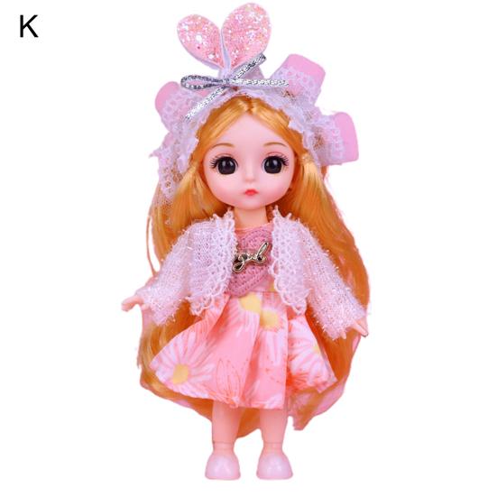 Игрушка для кукол 6 дюймов Изысканный Прост в уходе Удобный на ощупь 44204 Кукла с большими глазами для развлечений