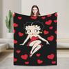 Warm Blanket Camping B-Bettys Boops Throw Blanket  Flannel Bedspread For Living Room Comfortable Sofa Bed Cover