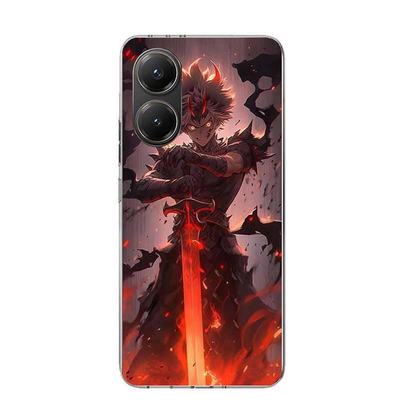 Черный чехол для телефона с аниме-рисунком C-Clovers для Xiaomi Poco F7 Ultra X7 X6 Pro X5 Redmi 15 15C 13 13C 12 12C 10 10A 10C 9 9A 9C 9T Бампер Po