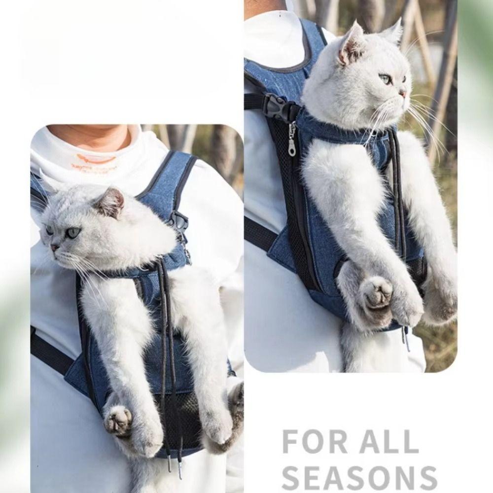 Double Shoulder Pet Backpack Breathable Dog Carrier Backpack for Small Dog Cat Outdoor Accessories