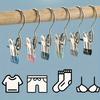 10pcs Metal Pants Hangers with Clips,Space-Saving Closet Organizer for Household Storage, Hat and Clothing Rack Accessories