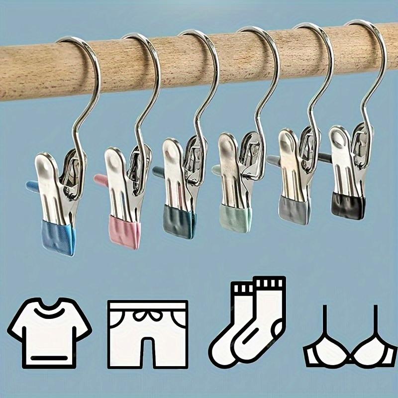 10pcs Metal Pants Hangers with Clips,Space-Saving Closet Organizer for Household Storage, Hat and Clothing Rack Accessories
