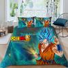 Аниме Японский Dragon Ball Детский комплект постельного белья Наволочка Декор Постельное белье 3D Печать Дети Мальчик Девочка Одеяло Пододеяльник Подарок