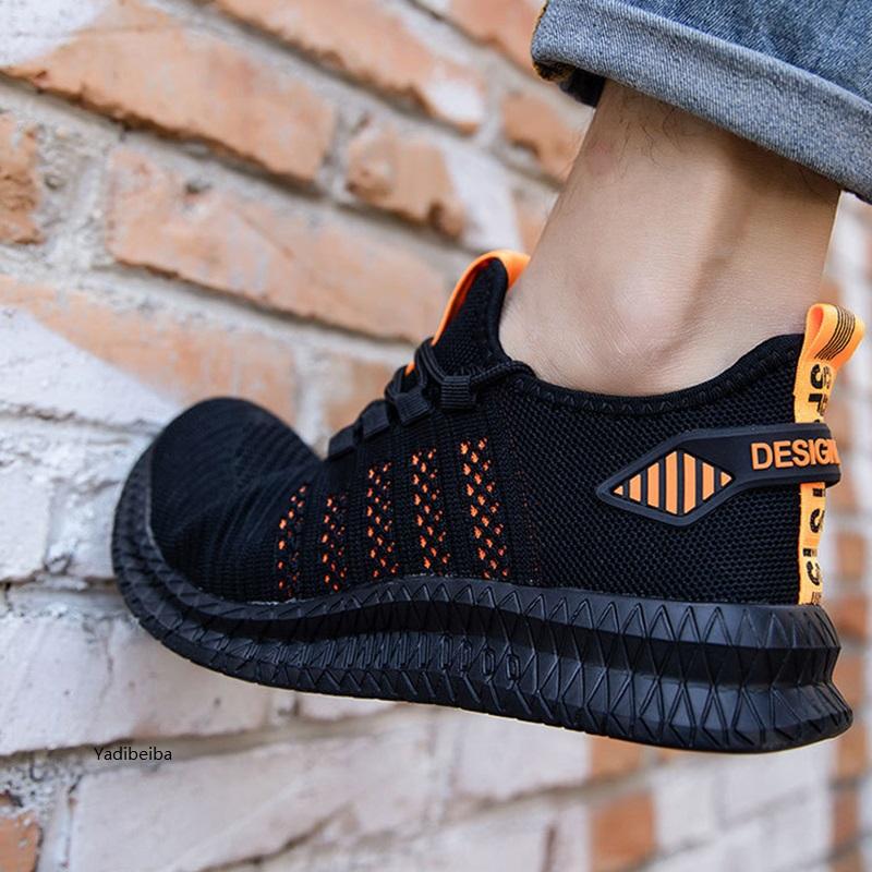 Рабочая защитная обувь, летние дышащие мужские легкие рабочие защитные туфли, кроссовки, рабочая обувь с защитой от проколов, мужская обувь со стальным носком