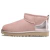 Classic Ultra Mini Shine Warm Comfortable Versatile Ankle Snow Boots Women Boots Pink 1123634-RSGRY