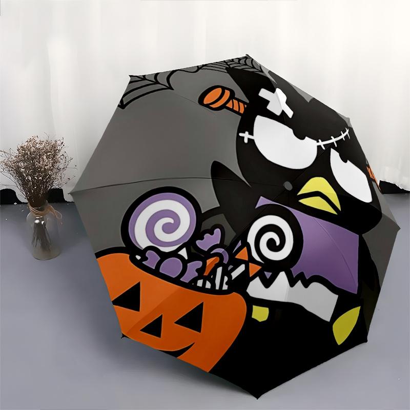 1pc Halloween Frankenstein Automatic Opening Umbrella - Portable Tri-Fold Design with 8-Bone Iron Frame, Perfect for Outdoor Use, Festive Gift for Fan