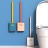 Силиконовая туалетная щетка Gap Brush с держателем Плоская головка Мягкая щетина Чистящие щетки с быстросохнущим кронштейном Инструмент для ванной комнаты
