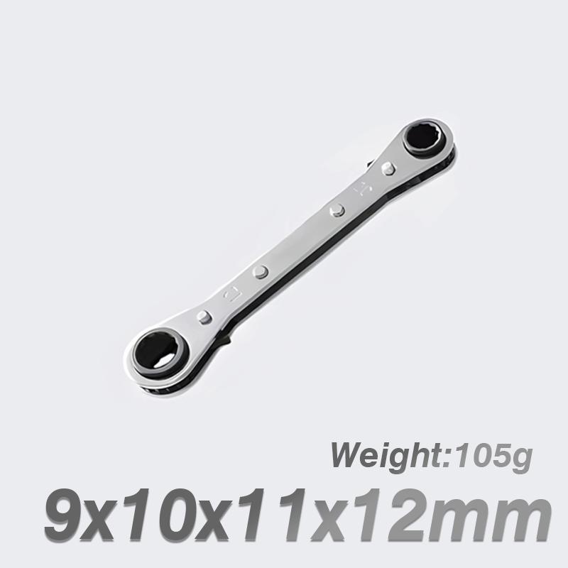 Головка-ключ кольцевая двойная 4-в-1 трещоточный ключ 6891011121314151617181921мм Хром-ванадиевая сталь Набор трещоточных ключей