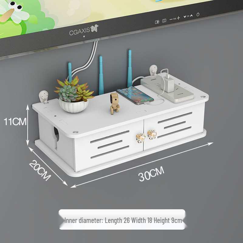 Настенная полка без сверления для Wi-Fi роутера и ТВ-приставки для гостиной/спальни