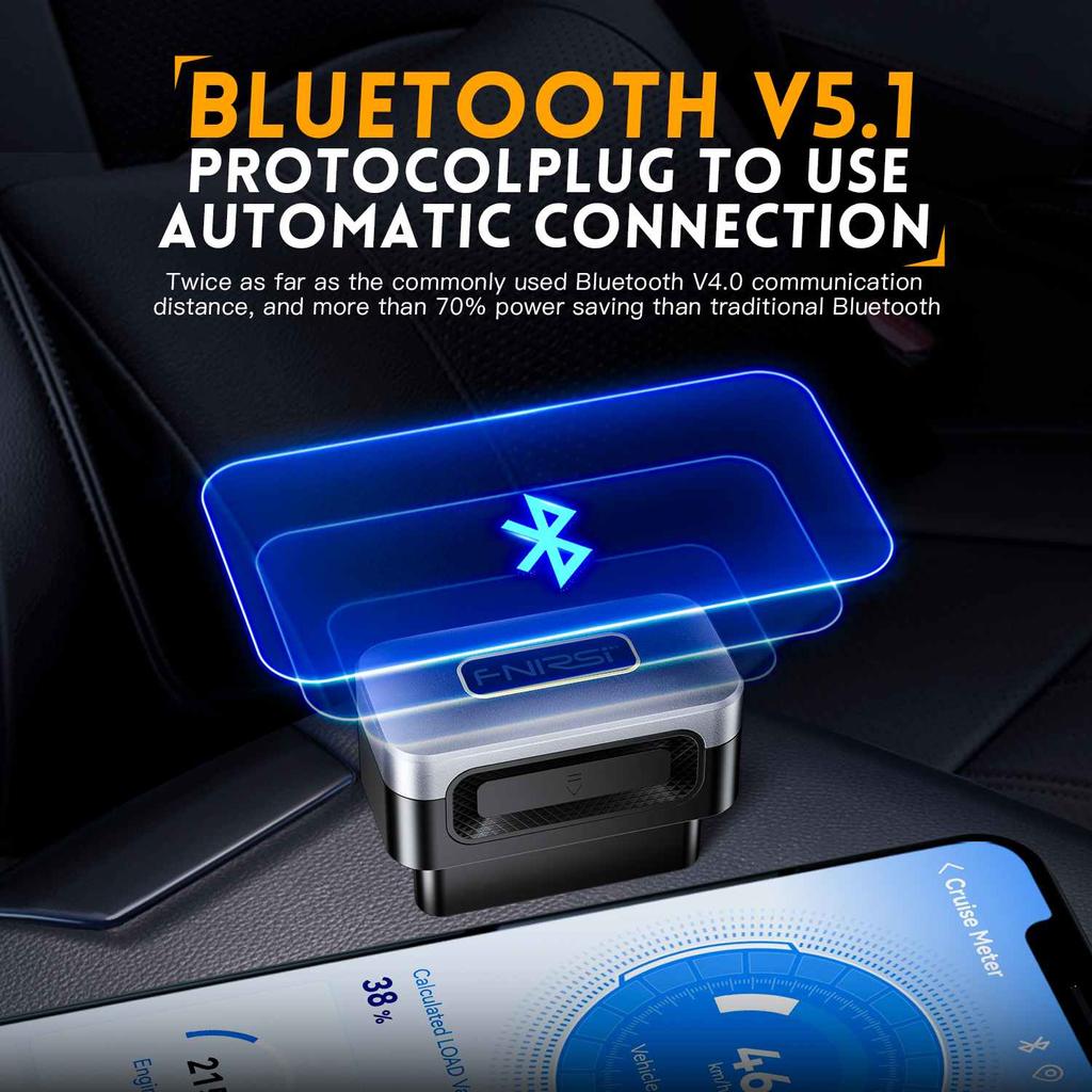 FD10 Car OBD2 Scanner Code Reader Clear Error OBD Diagnostic Tool IOS Android BluetoothV5.1 Check Engine Light Car Repair