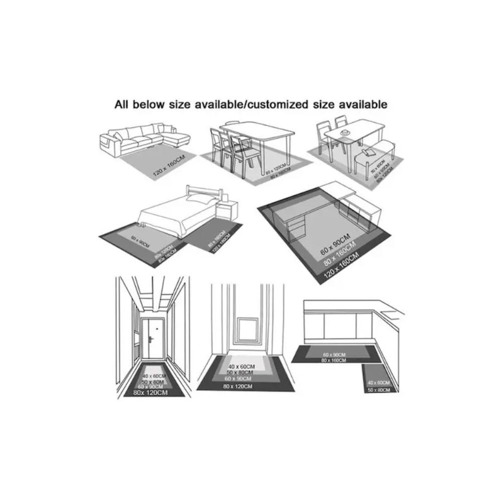 Colorful Graffiti Rug Abstract Face Art Design Bright Unique Carpet for Home Decor Living Room Bedroom Gift Idea