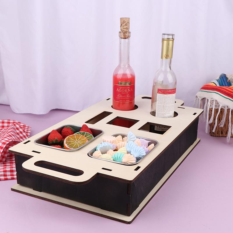 Диван-бар Диван-органайзер на боковые столики Журнальный столик Диван-бар Дерево Как Пивные Подарки Для Мужчин Диван-поднос С Двумя Чашами Для Закусок