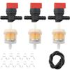 Replacement Fuel Filter Line Intake Hose Kit Fuel Shut-Off Valve 698183 For Small Engine Lawn Mower