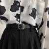 Винтажный черный женский ремень Легкий модный простой материал из ПУ для стильных нарядов