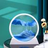 3D Sandscape Moving Sand Art Картина Quicksand Craft Круглое стекло Глубокая морская жидкость Песочные часы Текучая песчаная картина Домашний декор Подарок