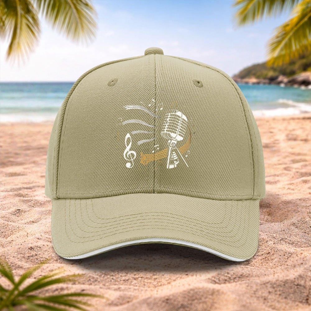 Music Microphone Baseball Cap with Builtin Mic for Running Fitness Outdoor Sports  Adjustable Unisex Machine Washable