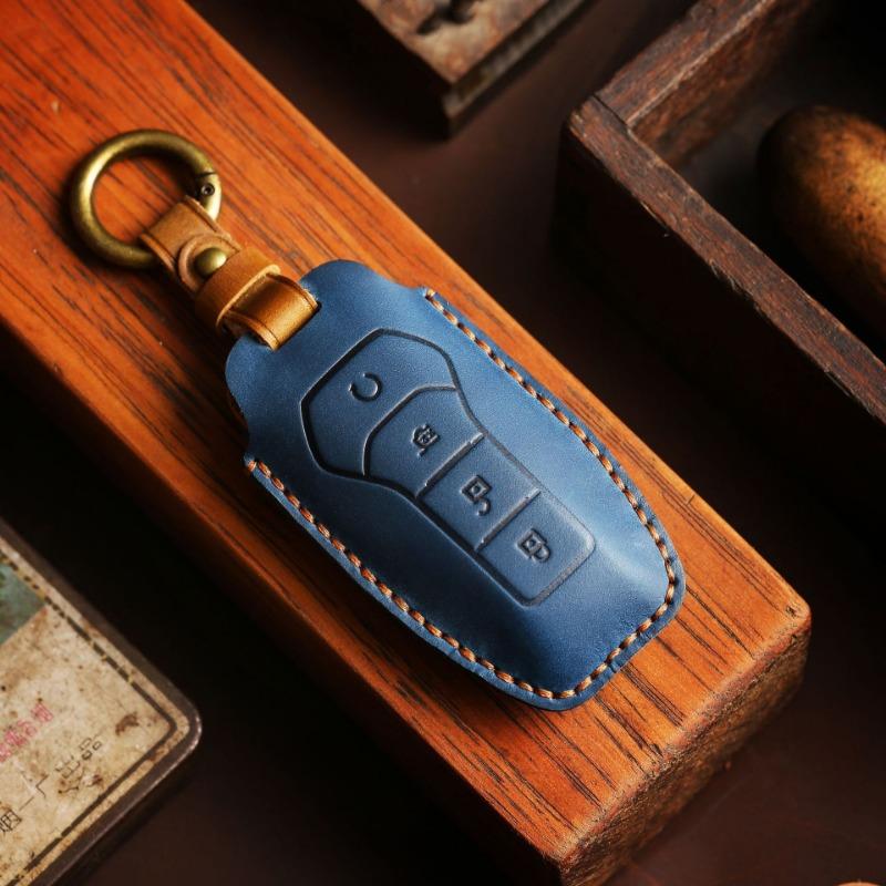 For BYD Dolphin Tang Qin Han Song Car Key Case Cowhide Key Anti Scratch and Wear-resistant Key Cover Shell Protector Accessories