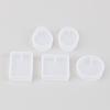 5Pcs/Set Keychain Silicone Mold Set Round Rectangle Pendant Jewelry Making Mould