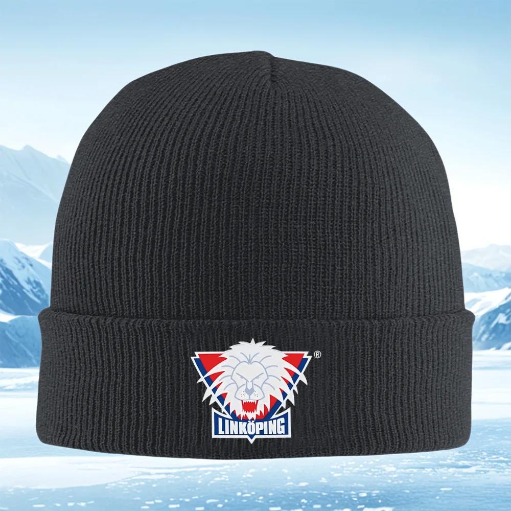 New Lion face logo red blue triangle Unisex Women Unisex Knitted Hat Beanie Pullover Cap Winter Thermal Warm Christmas Outdoor Cycl