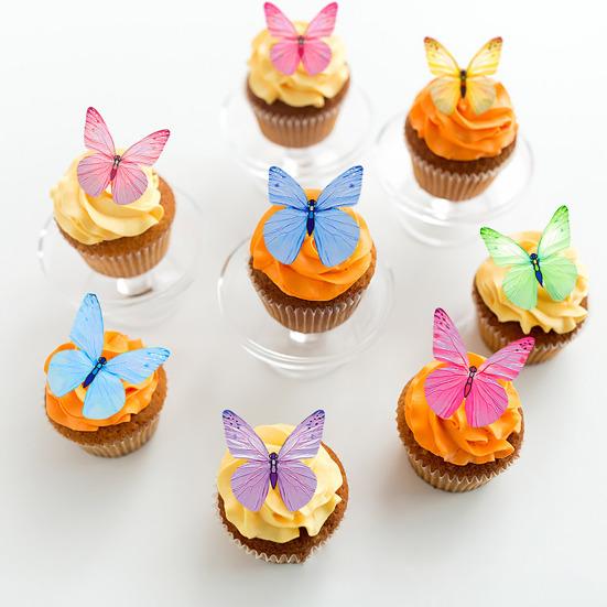 72 шт. съедобные бабочки для украшения торта вафельные бумажные бабочки для тортов кексов десертов на день рождения свадьбы вечеринки принадлежности